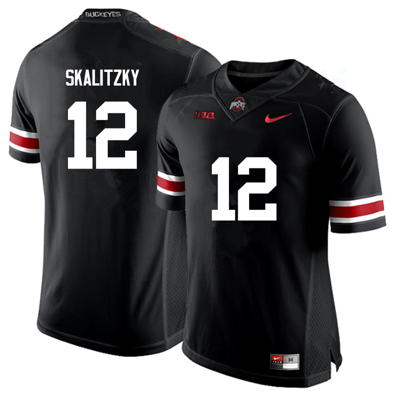 Ohio State Buckeyes #12 Brendan Skalitzky College Football Jerseys Game-Black